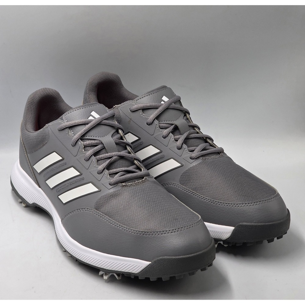 Adidas Men's Size 12 Tech Response 3.0 Athletic Spiked Golf Shoes Gray White